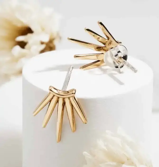 Earrings | Five Spike Post | Gold Filled/Bronze