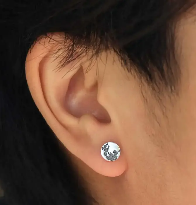 Earrings | Full Moon Post | Sterling