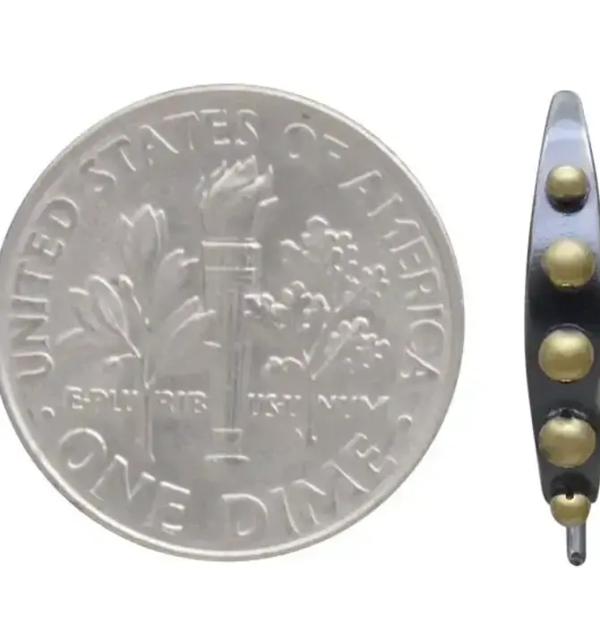 Earrings | Threader Studded | Mixed Metals