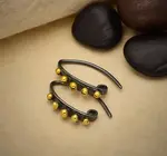 Earrings | Threader Studded | Mixed Metals