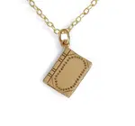 Necklace | Book Charm | Bronze Gold Fill