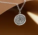 Necklace | Compass 18" | Sterling