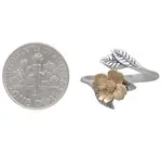 Ring | Dogwood Flower | Sterling & Bronze | Adjustable