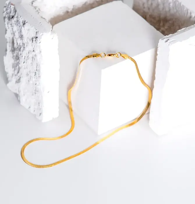 Necklace | Zoe Snake Chain | 18KGP