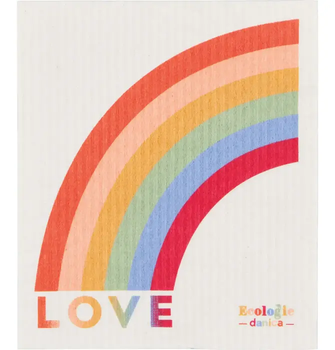 Swedish Dishcloth | Love Rainbow