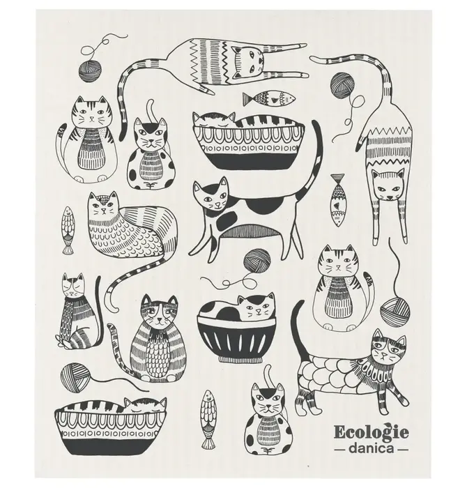 Swedish Dishcloth | Purr Party Cats