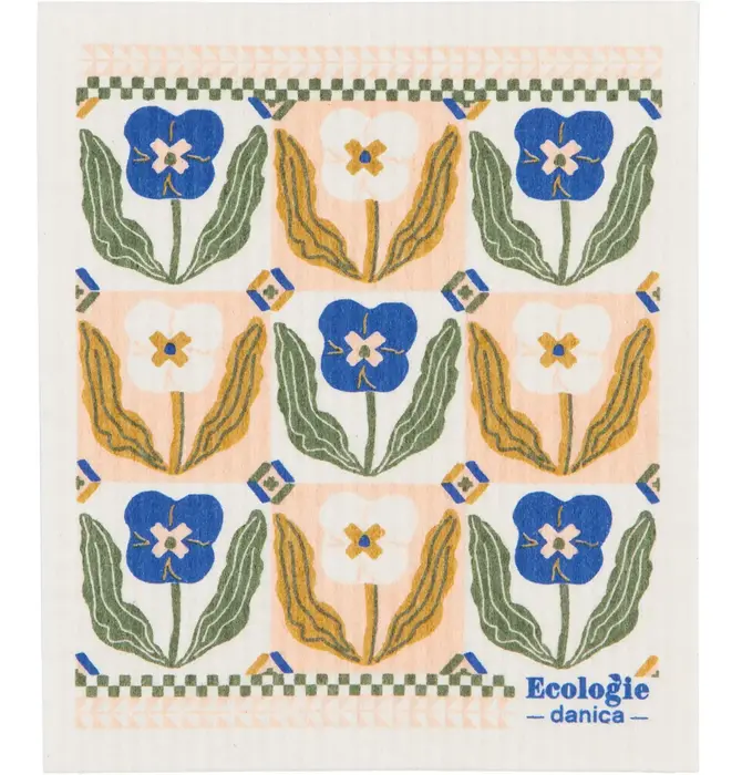 Swedish Dishcloth | Teppi Floral Folk Art