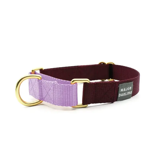 Dog Collar | Martingale | Merlot + Lilac