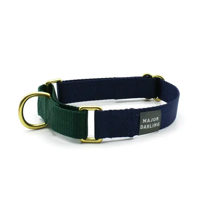 Dog Collar | Martingale | Navy + Forest