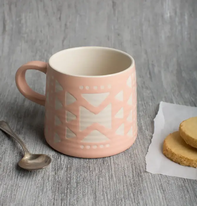 Mug | Studio | Pink Imprint | Stoneware