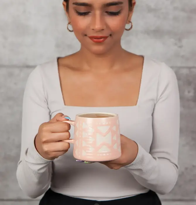 Mug | Studio | Pink Imprint | Stoneware