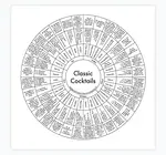 Art Print | Letterpress | 8x8"| Classic Cocktails