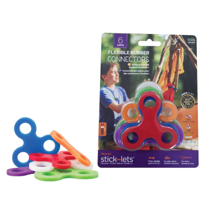 Connector Set | Flexible Rubber | 6-Piece Hexa Fort