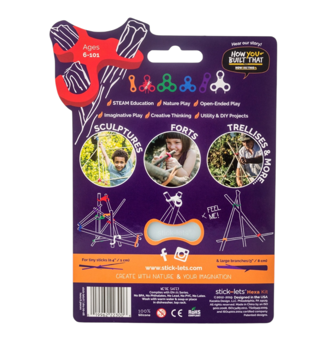 Connector Set | Flexible Rubber | 6-Piece Hexa Fort