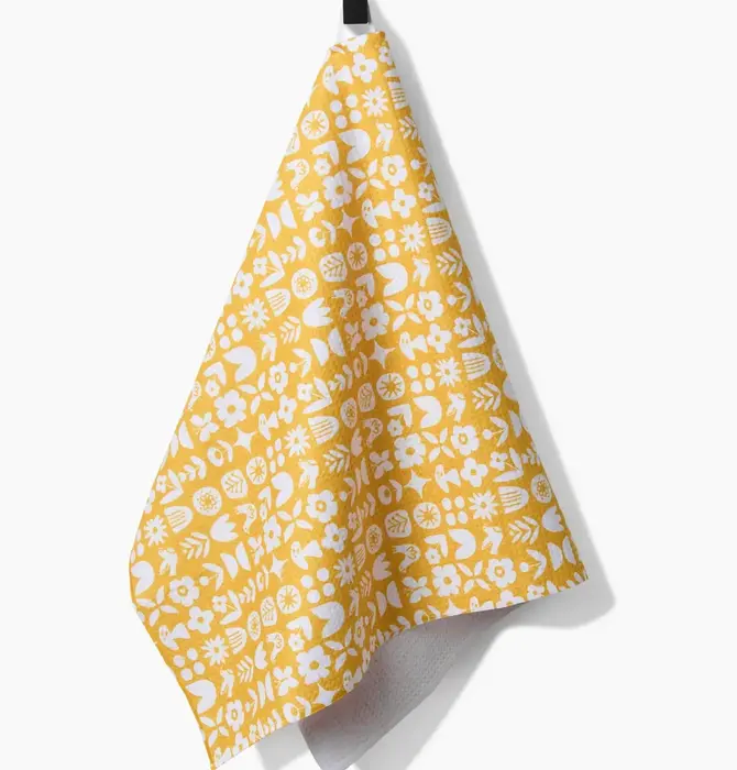 Tea Towel | Microfiber | Scandi Spring Yellow