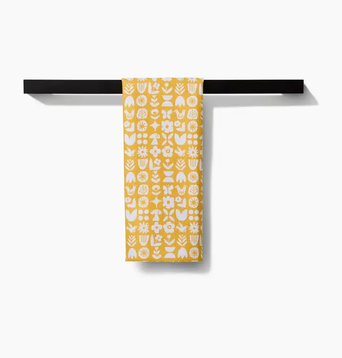 Tea Towel | Microfiber | Scandi Spring Yellow