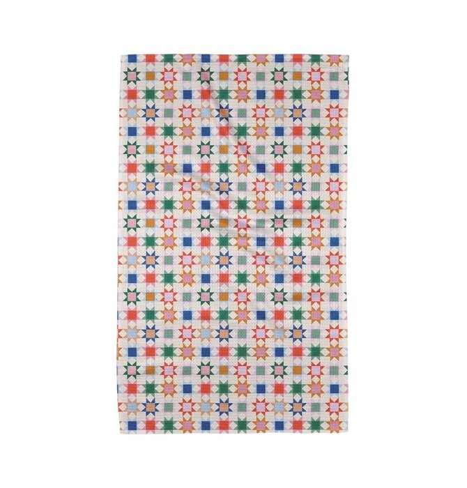 Tea Towel | Microfiber | Patchwork Picnic (Stars)