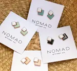 Earrings | Double Square Ceramic