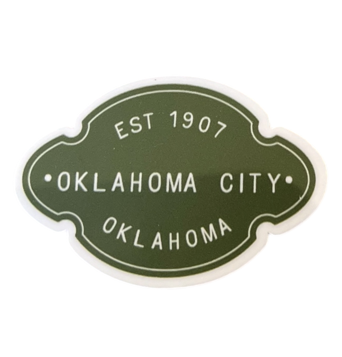 Sticker | Vinyl | Name Plate | Est 1907 Oklahoma City Oklahoma