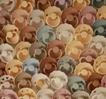 Pacifier | Brown Rubber Tip | Assorted Colors