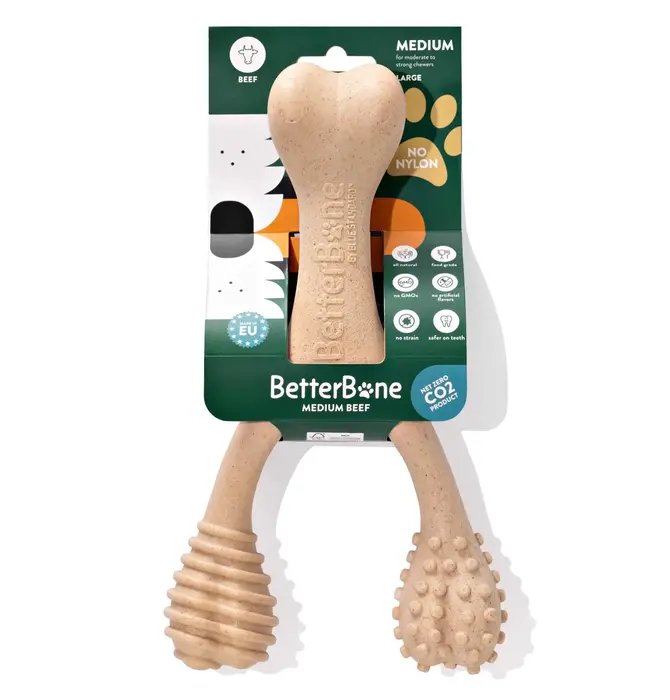 Dog Toy | Betterbone Medium Durable | Beef Flavor