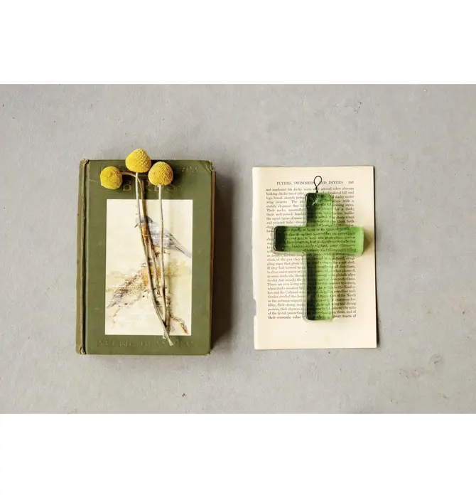 Decor | Cross | Recycled Glass | Green