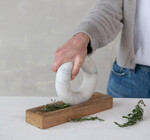 Moral & Pestle Set | Mango Wood | Marble Ring-Shaped