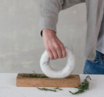 Moral & Pestle Set | Mango Wood | Marble Ring-Shaped