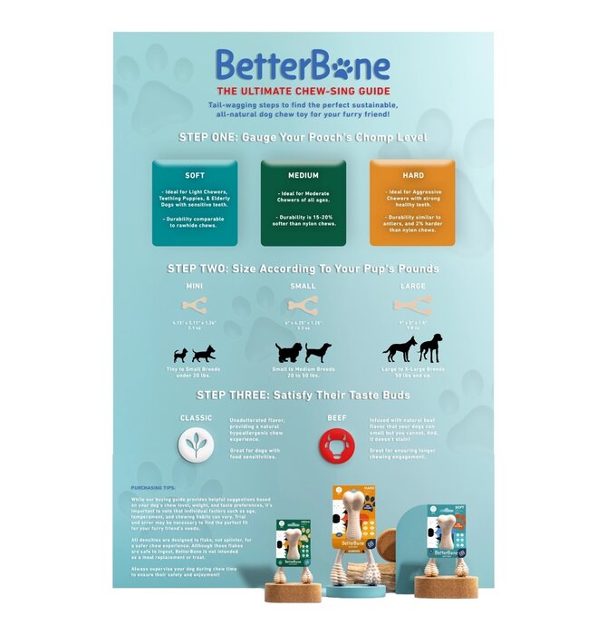 Dog Toy | Betterbone Medium Durable | Beef Flavor