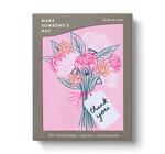 Boxed Notecards | Thank You | Pink Sketched Bouquet | Set of 10