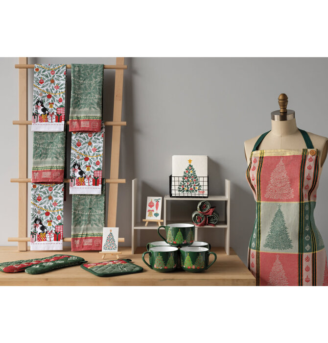 Oven Mitt | Jacquard | "Festive Fir" Ornaments