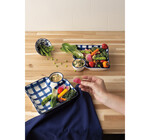 Plate | Dip n' Dish | Blue Gingham Grid