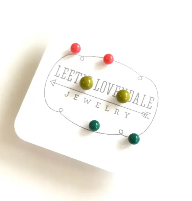 Stud Earrings | Tiny Lucite Set