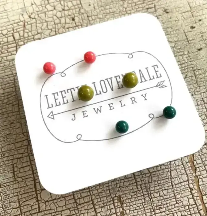 Stud Earrings | Tiny Lucite Set