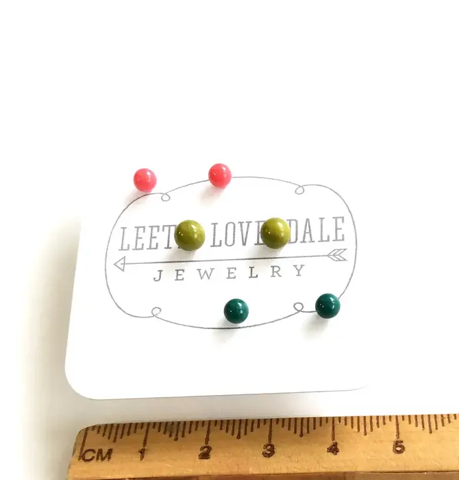 Stud Earrings | Tiny Lucite Set