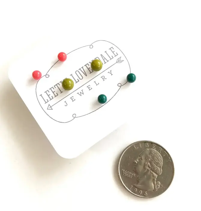 Stud Earrings | Tiny Lucite Set