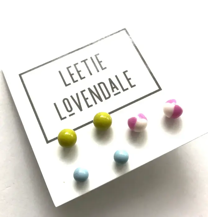 Stud Earrings | Tiny Lucite Set