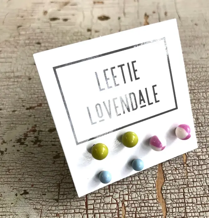 Stud Earrings | Tiny Lucite Set