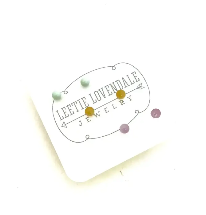Stud Earrings | Tiny Lucite Set