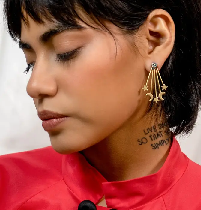 Earrings | Jacket | Galaxy Tourmaline