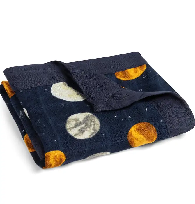 Blanket | Mini Lovey | Bamboo Muslin | Planets