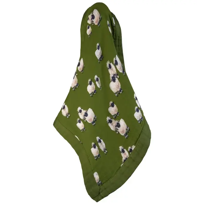 Blanket | Mini Lovey | Bamboo Muslin | Valais Sheep