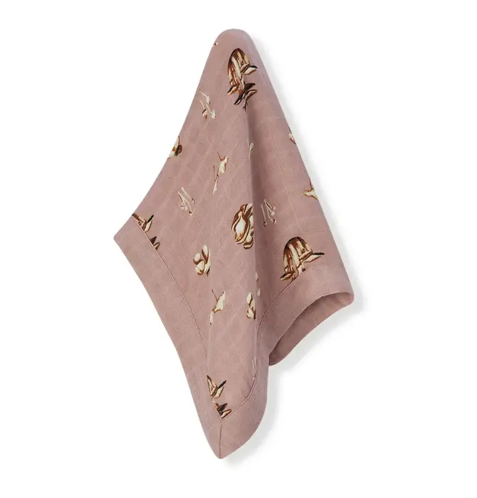 Blanket | Mini Lovey | Bamboo Muslin | Mushroom