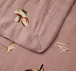 Blanket | Mini Lovey | Bamboo Muslin | Mushroom