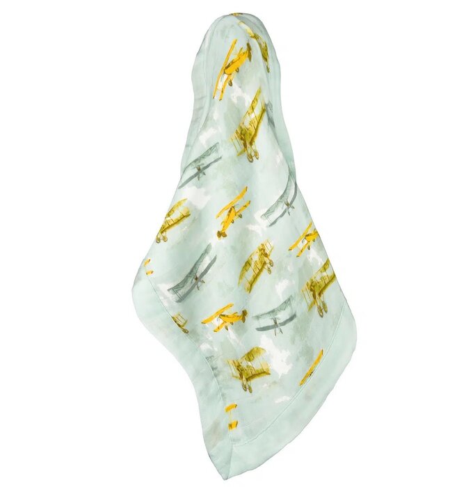 Blanket | Mini Lovey | Bamboo Muslin | Planes Vintage
