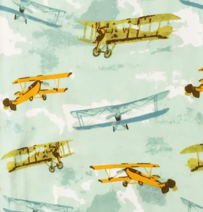 Burp Cloths | Organic Cotton | Two-Piece | Planes Vintage