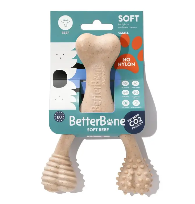 Dog Toy | Betterbone Soft Durable | Beef Flavor