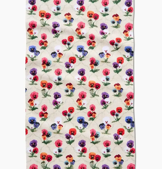 Tea Towel | Microfiber | Bunch of Pansies