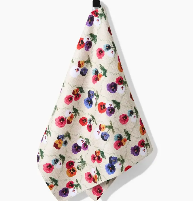 Tea Towel | Microfiber | Bunch of Pansies