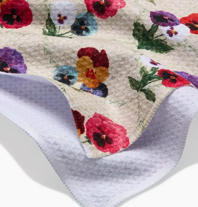 Tea Towel | Microfiber | Bunch of Pansies